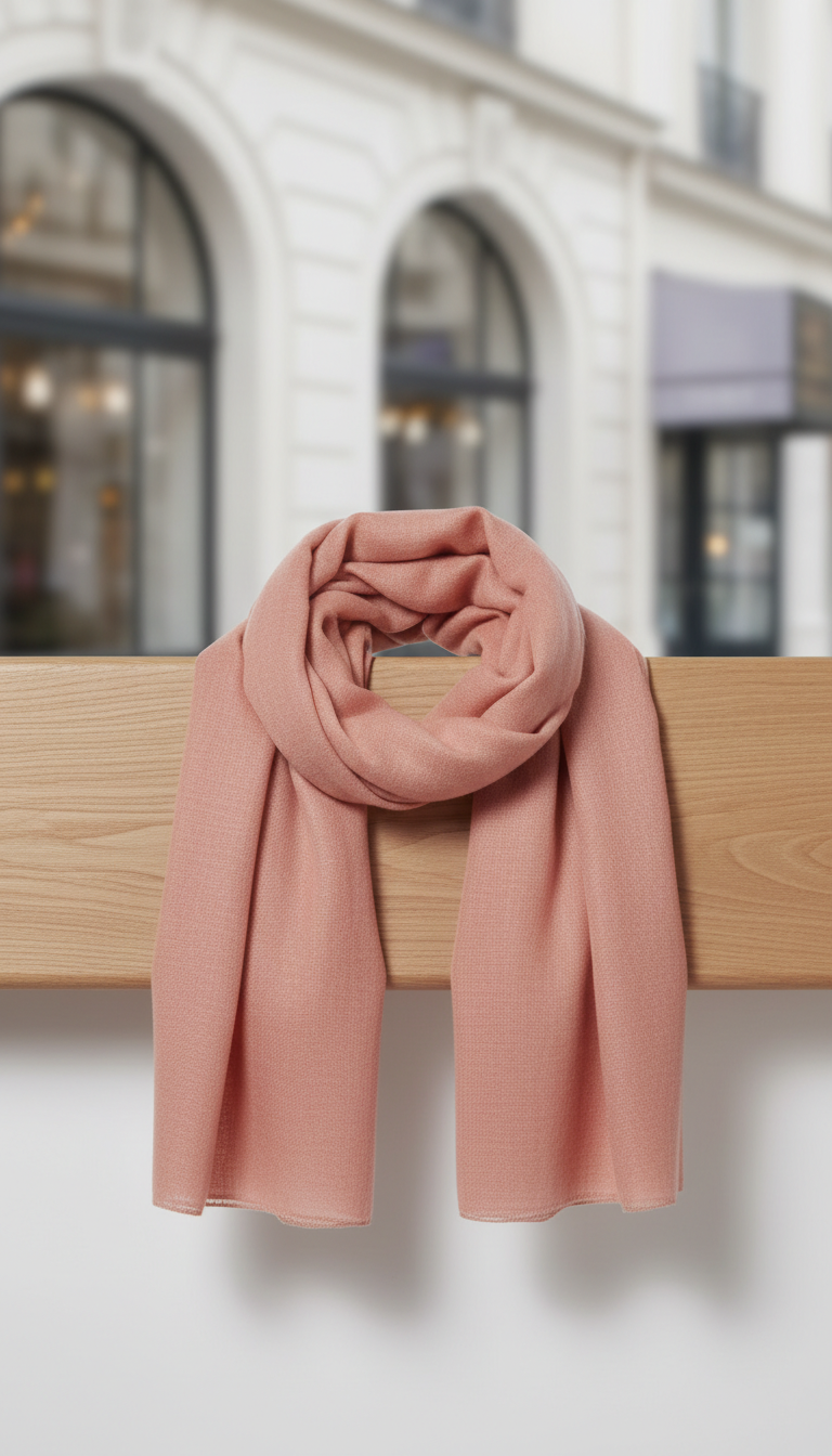 Foulard doux corail blush