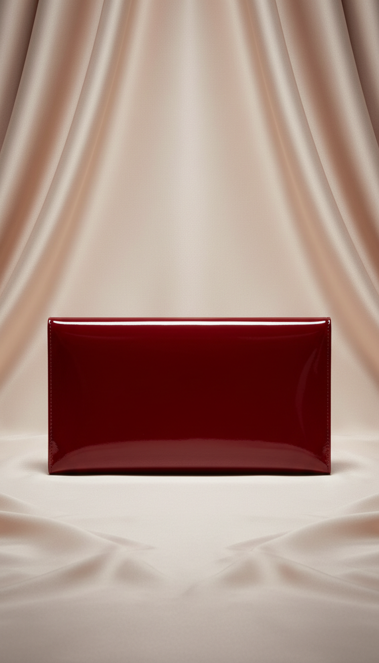 Pochette laquée rouge parisien